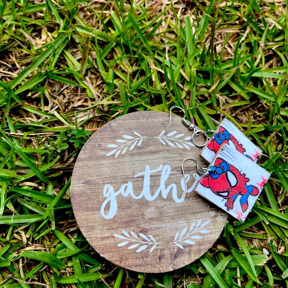 Hello Kitty Spider-Man Inspo Handmade Earrings 🕸️🕷️ - Picture 2 of 3